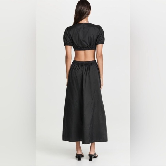 NEW STAUD Calypso cutout midi black Dress Size S - Picture 3 of 11